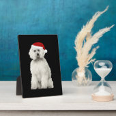 Christmas Poodle Christmas Tree Dog Puppy Watercol Fotoplatte (Seite)