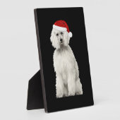 Christmas Poodle Christmas Tree Dog Puppy Watercol Fotoplatte (Seite)
