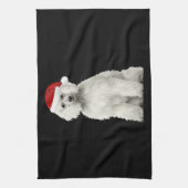 Christmas Poodle Christmas Tree Dog Puppy Watercol Geschirrtuch (Vertikal)