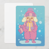 Christmas Poodle Feiertagskarte (Vorne/Hinten)