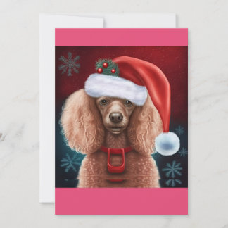 Christmas Poodle Geschenk T - Shirt Feiertagskarte