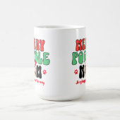 Christmas Poodle-Mama Kaffeetasse (Mittel)