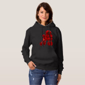 Christmas Poodle Muster Hoodie (Vorne ganz)