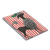Christmas Poodle Notizblock (Rechte Seite)