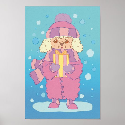 Christmas Poodle Poster (Vorne)