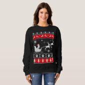 Christmas Poodle Sleigh Sweatshirt (Vorne ganz)