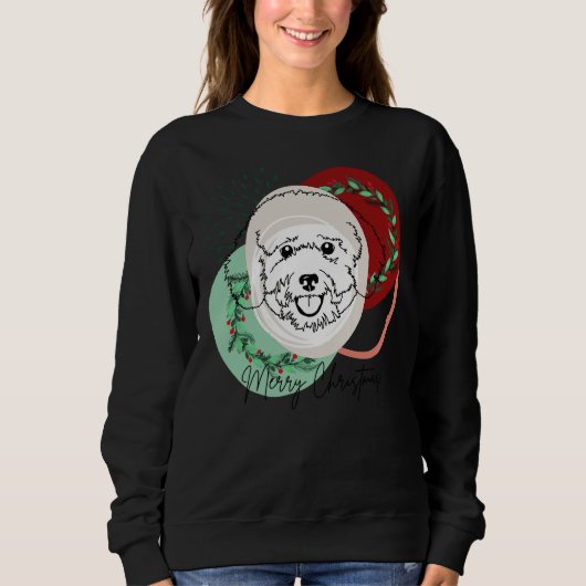 Christmas Poodle Sweatshirt (Vorderseite)