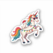 Christmas Poodle Unicorn Sunglasses Poodles Tank T Aufkleber (Vorderseite)