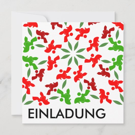 Christmas Poodles Feiertagskarte (Vorderseite)