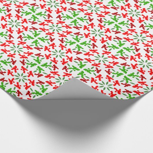 Christmas Poodles Geschenkpapier (Ecke)