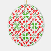 Christmas Poodles Keramik Ornament (Links)