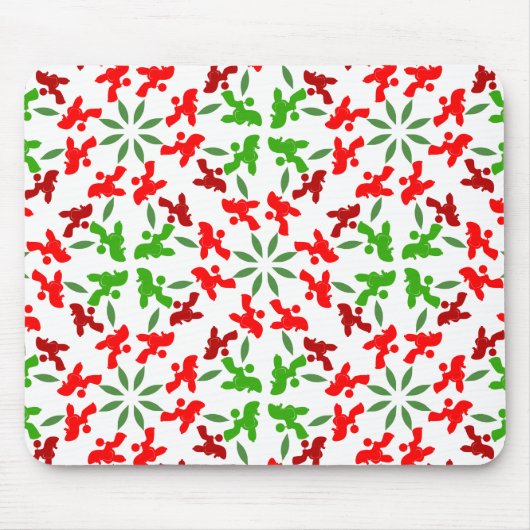 Christmas Poodles Mousepad (Vorne)