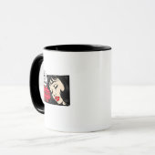 Christmas Pop Art Girl Santa I Can Explain Tasse (Vorderseite Links)