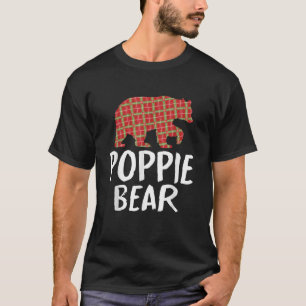 Christmas Poppie Bär Red Buffalo Kariert Xmas Fali T-Shirt