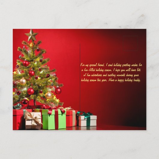 Christmas Post Card, Size: Standard Postcard Postkarte (Rückseite)