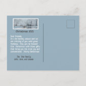 CHRISTMAS POSTCARD FÜR FREUNDE (PERSONALISIEREN) POSTKARTE (Rückseite)