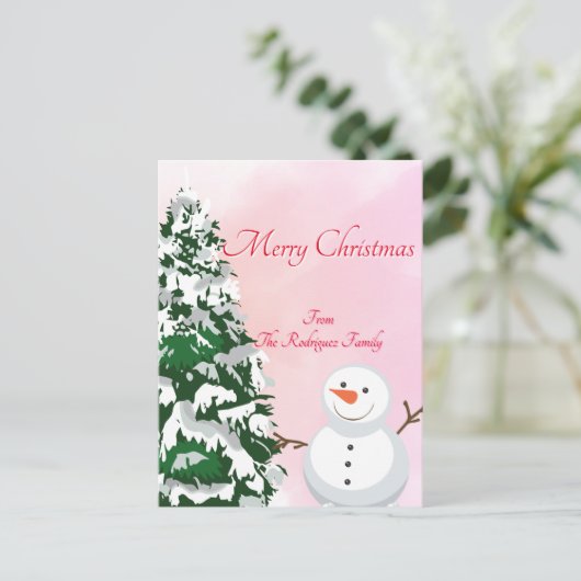 CHRISTMAS POSTCARD POSTKARTE (Stehend Vorderseite)