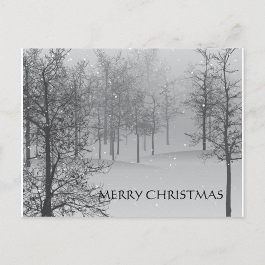 Christmas PostCards Snowy Scene Feiertagspostkarte (Vorderseite)