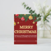 "Christmas" Postkarte (Stehend Vorderseite)
