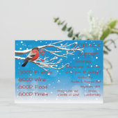 Christmas Pot Luck Supper Party Einladung (Stehend Vorderseite)