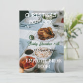 Christmas Potluck Invitation Einladung (Stehend Vorderseite)