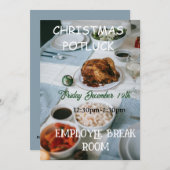 Christmas Potluck Invitation Einladung (Vorne/Hinten)