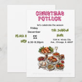 Christmas Potluck Invitation Einladung (Vorne/Hinten)