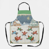 Christmas Poultry in Motion, Apron Schürze (Vorderseite)