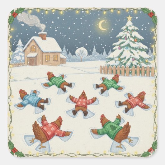Christmas Poultry in Motion, Christmas Stickers (Vorderseite)