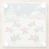 Christmas Poultry in Motion, Glass Coaster Glasuntersetzer (Rückseite)