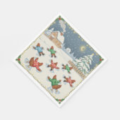 Christmas Poultry in Motion, Napkins Serviette (Ecke)