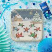 Christmas Poultry in Motion, Paper Plates Pappteller (Party)