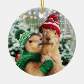 Christmas Prairie Dogs Keramik Ornament (Vorne)