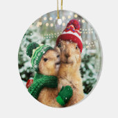 Christmas Prairie Dogs Keramik Ornament (Links)