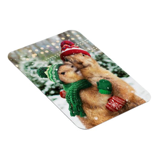 Christmas Prairie Dogs Magnet (Rechte Seite)