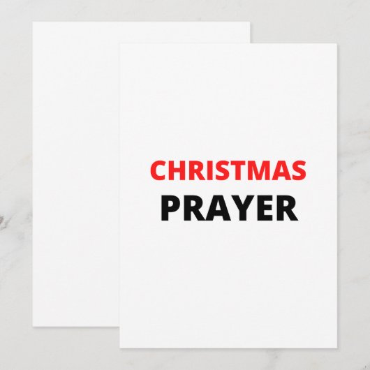 CHRISTMAS PRAYER EINLADUNG (Vorne/Hinten)