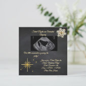 Christmas Pregnancy Chalkboard Invitation (Stehend Vorderseite)