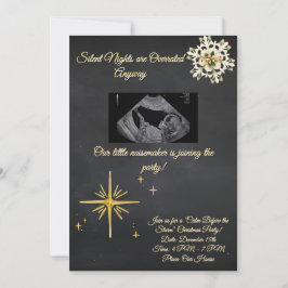 Christmas Pregnancy Chalkboard Invitation  Einladung