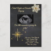 Christmas Pregnancy Chalkboard Invitation Postkarte (Vorderseite)