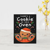 Christmas Pregnancy Gingerbread Man Baby Cookie In Karte (Gelbe Blume)