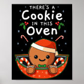 Christmas Pregnancy Gingerbread Man Baby Cookie In Poster (Vorne)