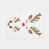 Christmas Pregnancy Reindeer Xmas Lights New Mom T Fleecedecke (Vorderseite (Horizontal))