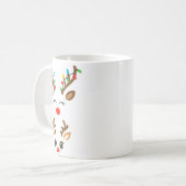 Christmas Pregnancy Reindeer Xmas Lights New Mom T Kaffeetasse (Vorderseite Links)