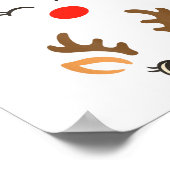 Christmas Pregnancy Reindeer Xmas Lights New Mom T Poster (Ecke)