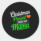 Christmas Present From My Mama Digital Art Runder Aufkleber (Vorderseite)