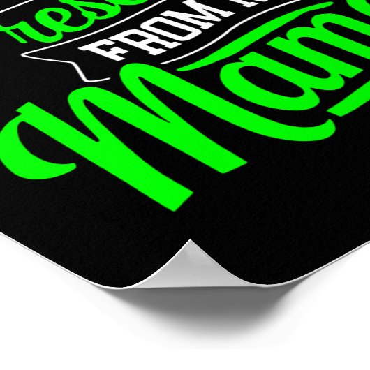 Christmas Present From My Mama Digital Art T Shirt Poster (Ecke)