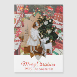 Christmas Present Photo Holiday Magnetic  Magnetkarte