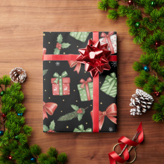 Christmas Presents, Black Geschenkpapier