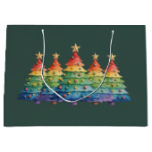 Christmas Pride Rainbow LGBTQ Equal Rights Gay Große Geschenktüte (Vorderseite)