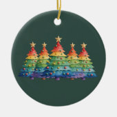 Christmas Pride Rainbow LGBTQ Equal Rights Gay  Keramik Ornament (Vorne)